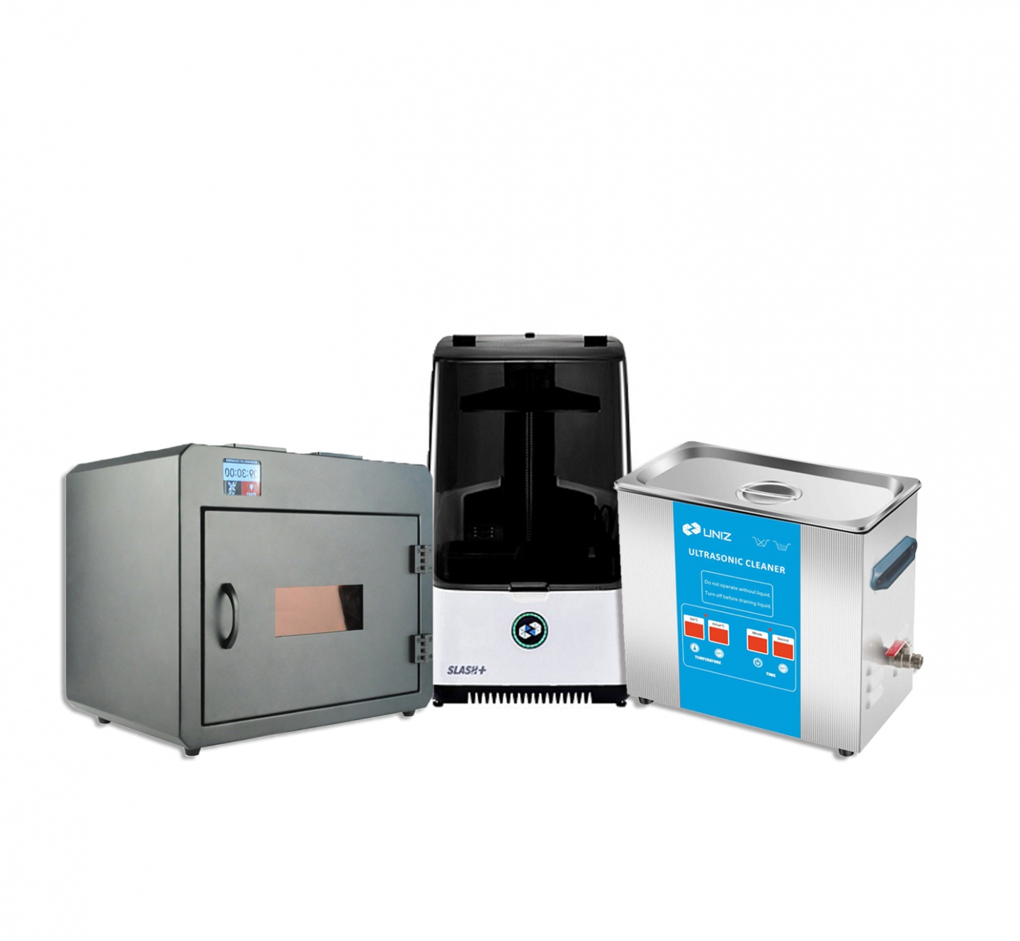 Комплект 3D принтер Uniz Slash Plus + УЗ-ванна Uniz 3.2 л + УФ-камера Wanhao Boxman-1