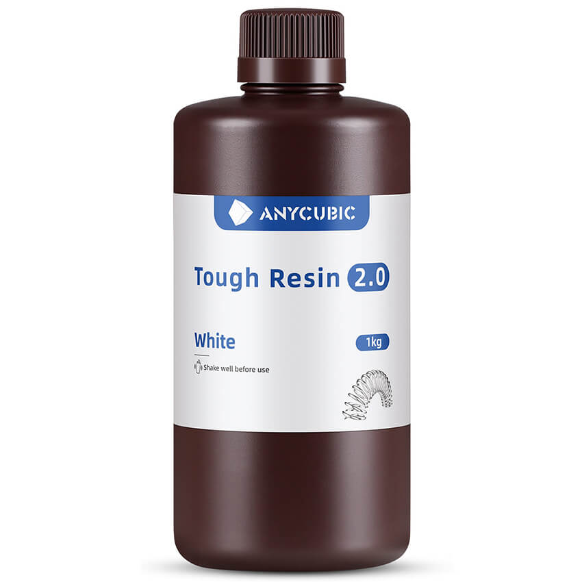 Фотополимерная смола Anycubic Flexible Tough Resin 2.0, белая (1 кг)