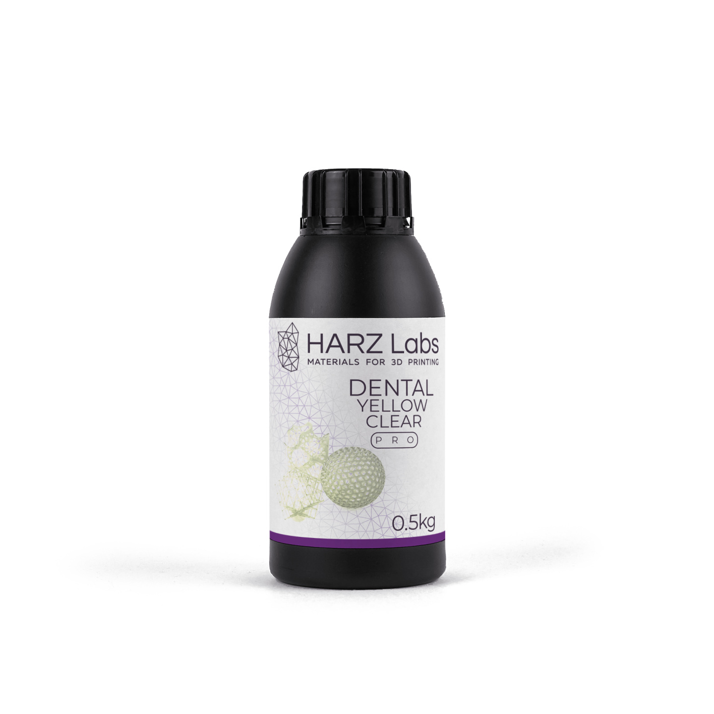 Фотополимер HARZ Labs Dental Yellow Clear Pro прозрачный желтый (0,5 кг)