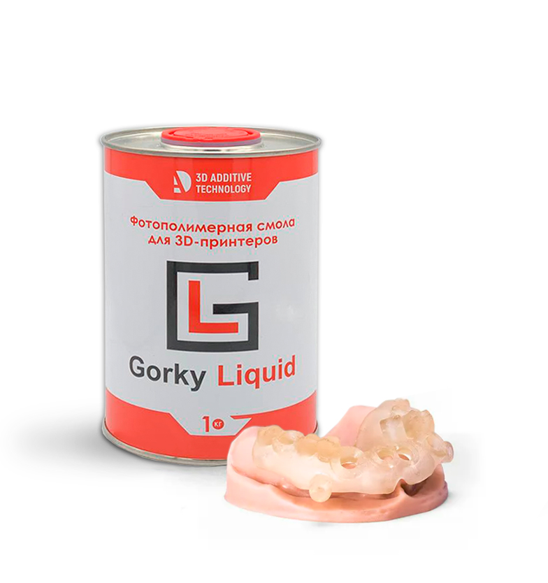 Фотополимерная смола Gorky Liquid Dental Surgical, прозрачная желтая (1 кг)